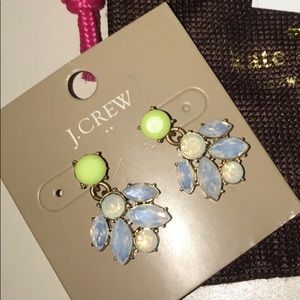J. Crew Iridescent & yellow earrings